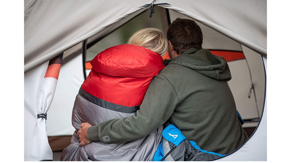 ALPS Mountaineering Zenith +30 Degrees Sleeping Bag, Long, Gray/Red, 4302642