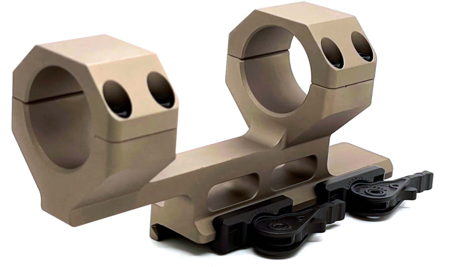 American Defense Manufacturing AD-DELTA-C-H Scope Mount, 1.93in NV Height, Titanium Lever, 34mm Ring Size, Flat Dark Earth, AD-DELTA-C-H-34-FDE-TL