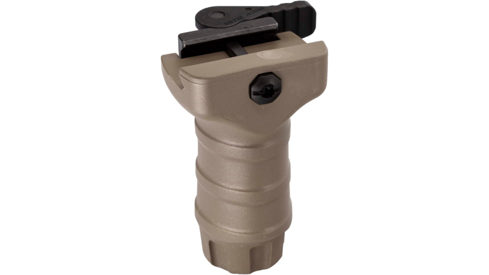 American Defense Manufacturing Battlegrip QD Short Vertical Grip, Standard Legacy Lever, Flat Dark Earth, BGV-QDK-FDE-STD-STD