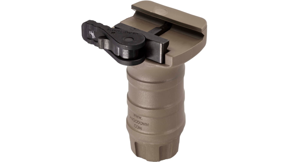 American Defense Manufacturing Battlegrip QD Short Vertical Grip, Standard Legacy Lever, Flat Dark Earth, BGV-QDK-FDE-STD-STD