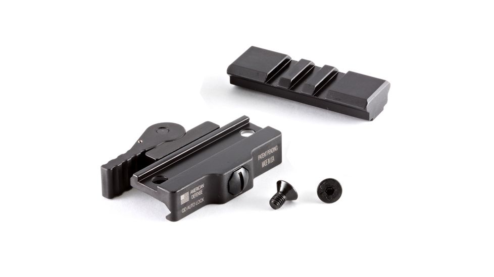 American Defense Manufacturing Picatinny QD Mount, 3LUG, Standard Lever, Black, AD-170-VPG 3LUG STD