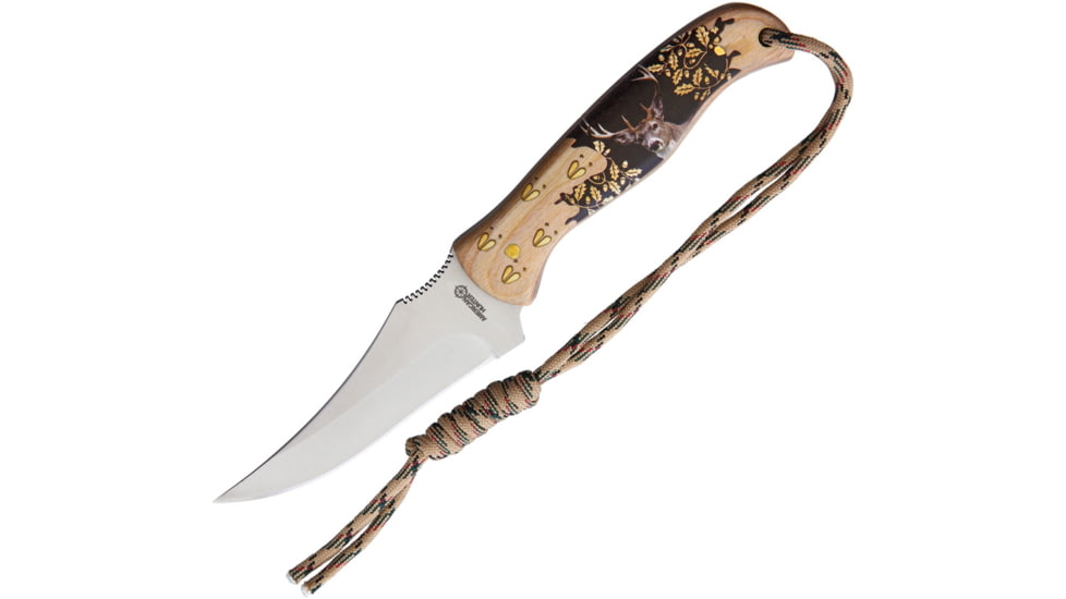 American Hunter Trophy Whitetail Skinner Knife, 4 satin finish stainless skinner blade, Wood handle, AH023 / HK1273