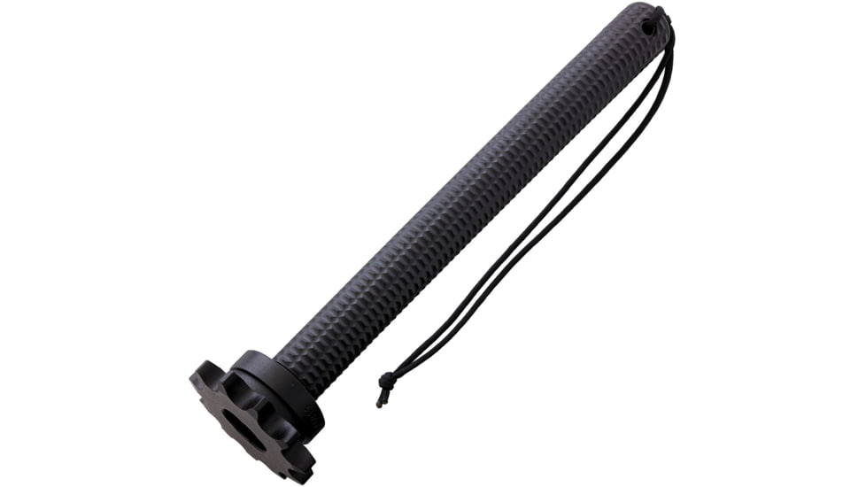 American Tomahawk Trench Baton, 14 overall, Black sculpted STN66 super tough nylon handle, ATC TRENCH BLACK