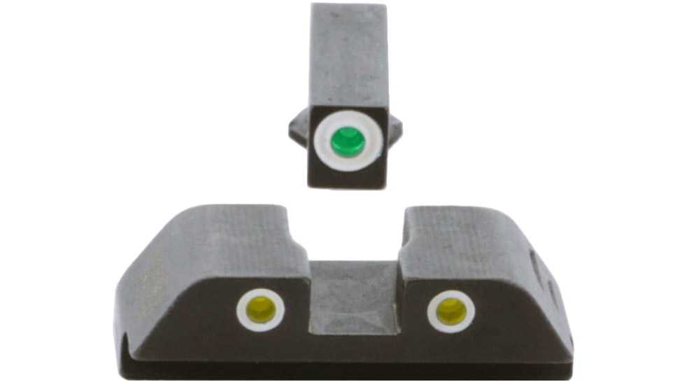AmeriGlo Classic 3 Dot Night Sight Set, Glock 17/19/19x/26/34 Gen 5, Yellow Front, GL-5115