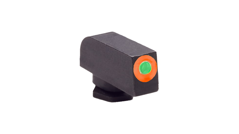 AmeriGlo Glock Pro-Glo Tritium Front Pistol Sights, Front Only-Green Tritium Lamp, Orange Outline FRONT .180&quot; H .140&quot; W, GL-212-180-OR-C