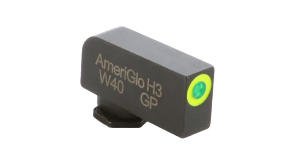 AmeriGlo Glock Pro-Glo Tritium Front Pistol Sights, Front Only, Green Tritium Lamp, LumiGreen Outline FRONT .240&quot; H .140&quot; W, GL-212-240-GR-C