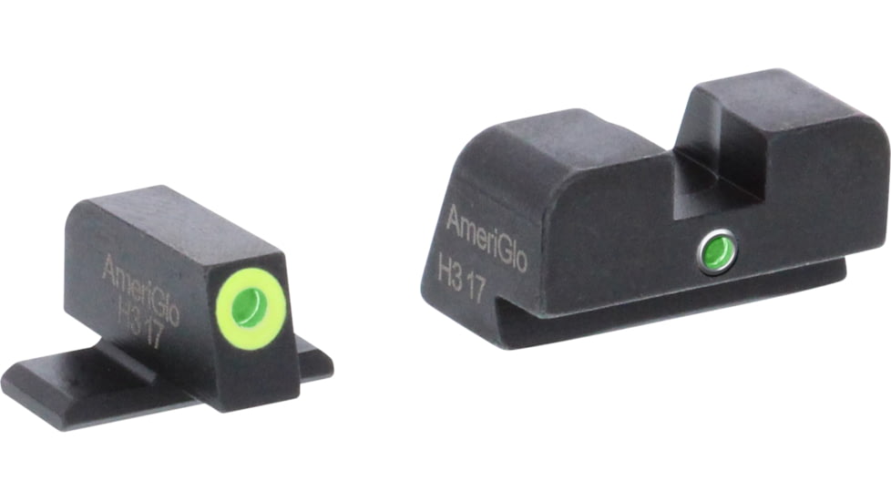 AmeriGlo i-Dot Night Sight Set for SIG w/GreenTritium LumiGreen Outline Front/ Green Single Dot Rear, SG-301