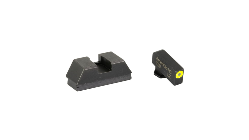 Ameriglo Optics Compatible Tritium Handgun Sight Set for Glock Flat Black .295 Rear 1L Tall Green with Black .220 Front 3030BDA5, GL-680
