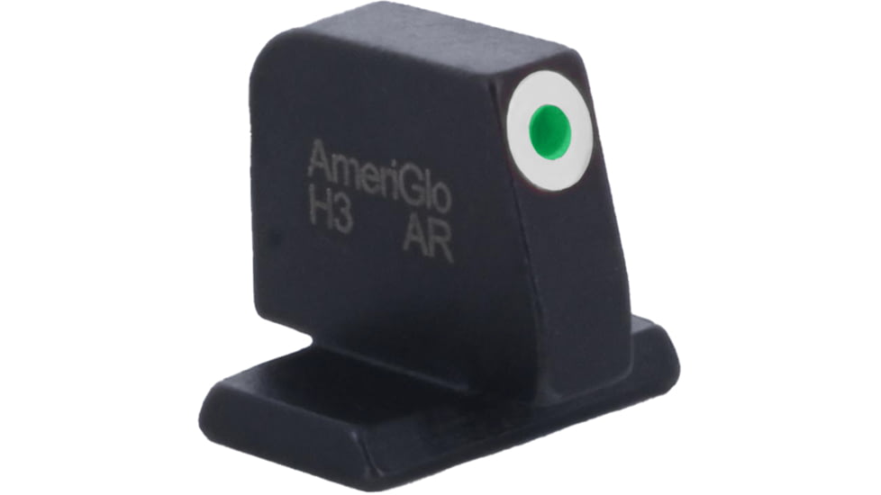 AmeriGlo Smith &amp; Wesson Pistol Front Sight, Green Tritium White Outline FRONT .378in H .125in W, Smith &amp; Wesson, SW-800-378
