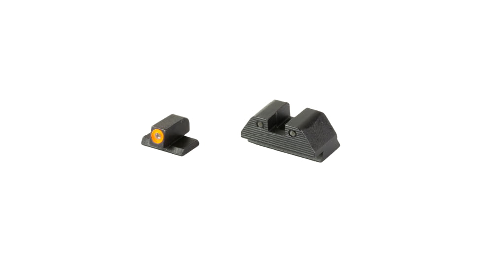 AmeriGlo Smith &amp; Wesson Trooper Night Sight, Green Tritium Orange Outline FRONT, Green Tritium Black Outline Serrated SQ REAR, Smith &amp; Wesson, SW-817