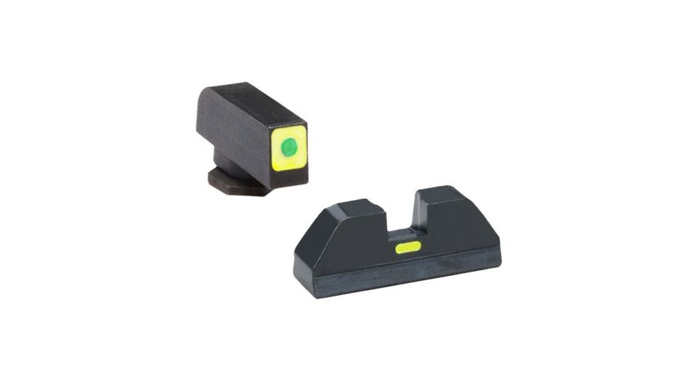 Ameriglo Tritium Front and non trit rear sights, green green GL-625