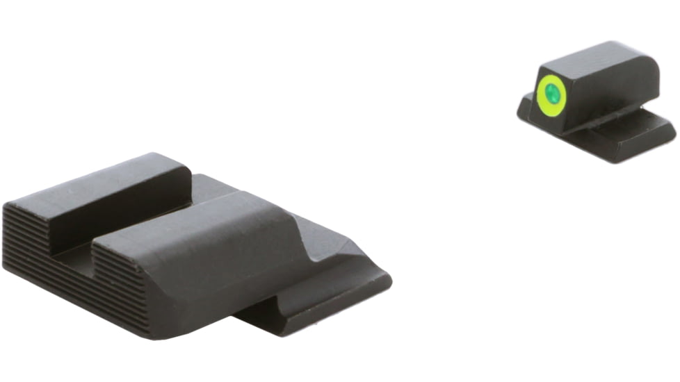 AmeriGlo Tritium Front Black Rear M&amp;P Shield ProGlo Front, LimeLumi Outline SW-543