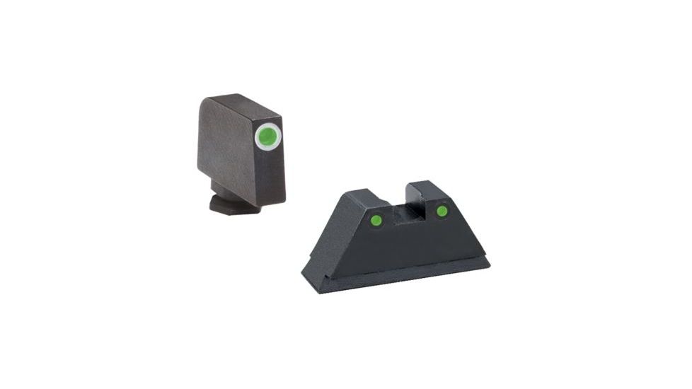 Ameriglo Tritium Front Rear Tall Suppressor Set, green green GL-152