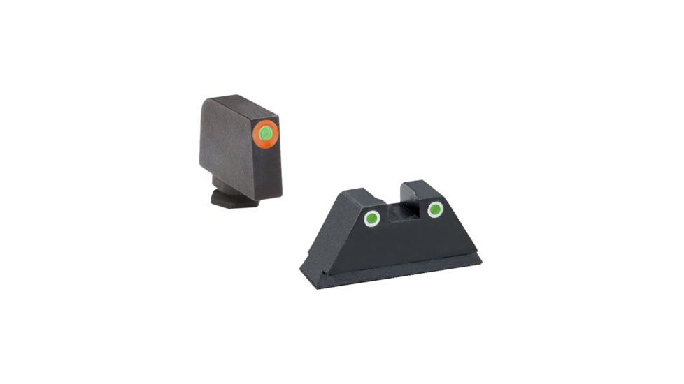 Ameriglo Tritium Front Rear Tall Suppressor Set, green orange GL-331