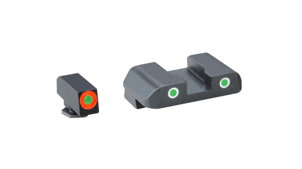 AmeriGlo Tritium Front Tritium Rear Fits Glock 17 ProGlo Front, Orange with Pro Rear