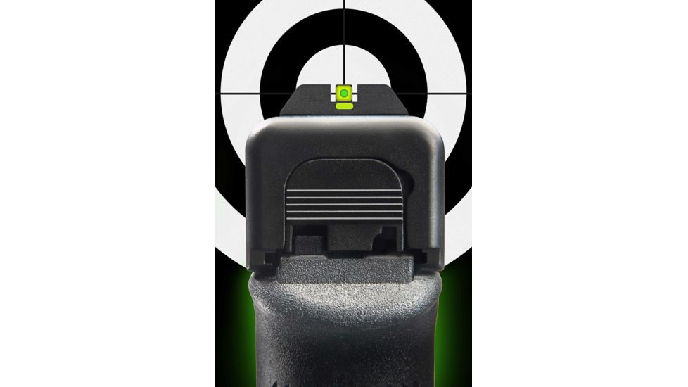 AmeriGlo Tritium Night Sight Fits Glock 17,19,22,23,24,26,27,33,34,35,37,38,39, ProGlo Square Front, LumiLime and Lumi Painted Line Rear GL-614