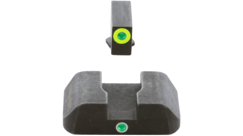 AmeriGlo Tritium Night Sights, For Glock 17/19/22 Pro i-Dot set GRN / Lime Outline ProGlo Front with single GRN Rear GL-301