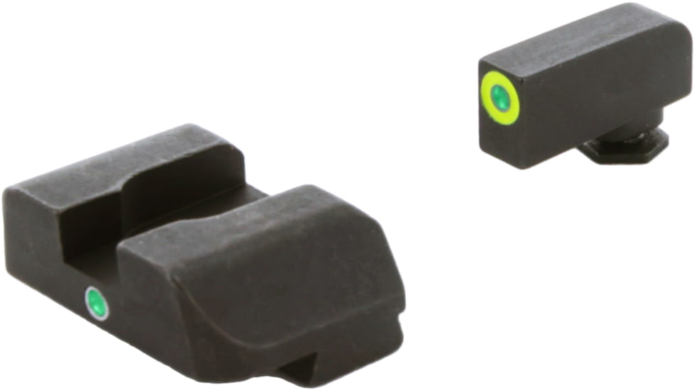 AmeriGlo Tritium Night Sights, For Glock 17/19/22 Pro i-Dot set GRN / Lime Outline ProGlo Front with single GRN Rear GL-301