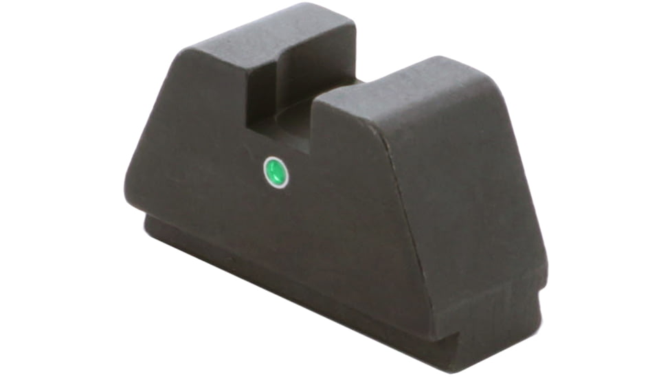 AmeriGlo Tritium Rear Sights for Glock w/Green Tritium Single Dot No Outline .451in H .165in Sq Notch, i-Dot, GL-143R