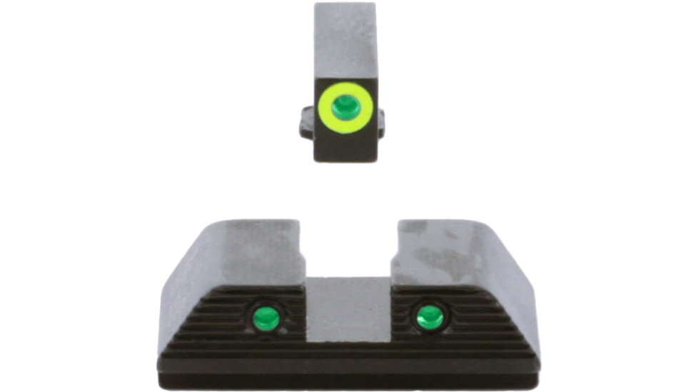 AmeriGlo Trooper Sets for Walther PDP w/Green Tritium LumiGreen Outline Front/ Green Tritium Black Outline Rear, WA-819