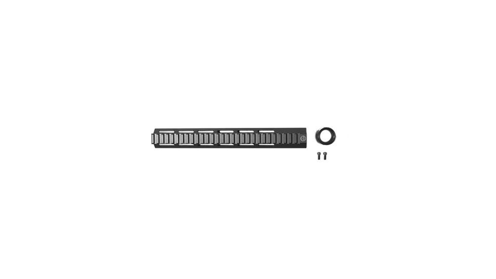 Ammunition Storage Components AR15 12in Free Float MLOK Handguard with Aluminum Barrel Nut, Hardcoat Anodize, Black, AR15-12-MLOK-HG