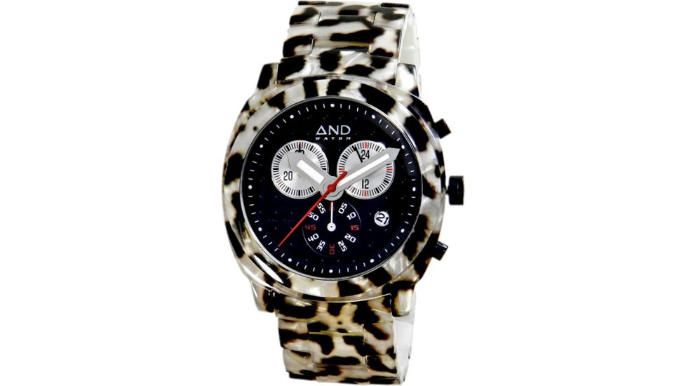 AND Watch Heraclitus Black &amp; White Watch, 24 Hour Dial Timezones - ADWHERACLITUS.CBK