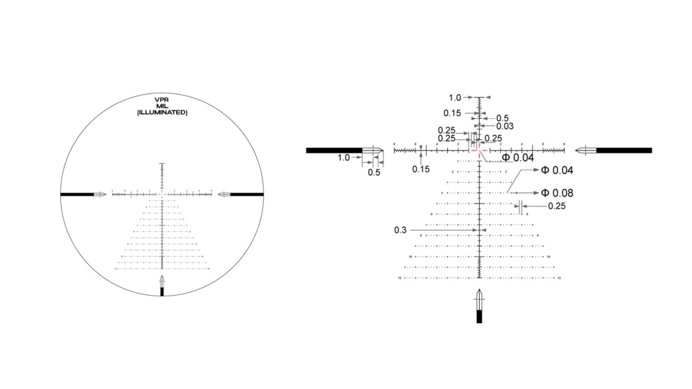 Arken Optics EPL4-4160VPR 4-16x44mm 30mm Tube Rifle Scope, First Focal Plane, VPR Reticle, MIL, EPL4-4160VPR