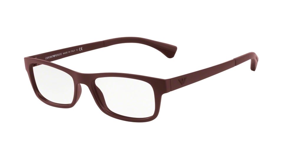 Armani EA3037 Bifocal Prescription Eyeglasses 5261-52 - Matte Bordeaux Frame