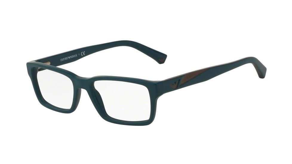 Armani EA3087 Bifocal Prescription Eyeglasses 5508-52 - Matte Petroleum Frame