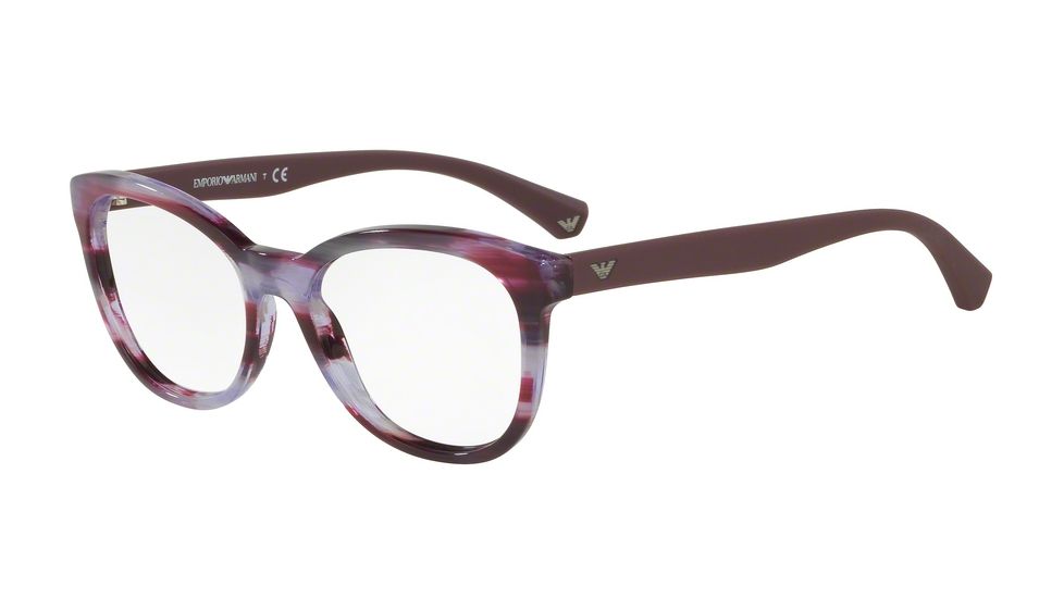Armani EA3105F Bifocal Prescription Eyeglasses 5389-54 - Striped Violet Frame