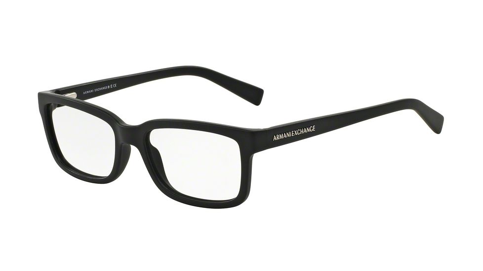 Armani Exchange AX3022F Progressive Prescription Eyeglasses 8078-55 - Matte Black Frame