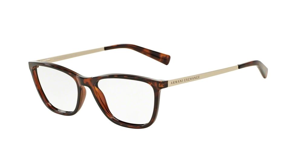 Armani Exchange AX3028 Progressive Prescription Eyeglasses 8037-53 - Tortoise Frame