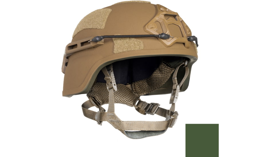 ArmorSource AS-200 NIJ IIIA Fully Loaded Ballistic Helmet, Regular Cut, Cam Green, Extra Large, 200XLRCCGSU3LR3KV2