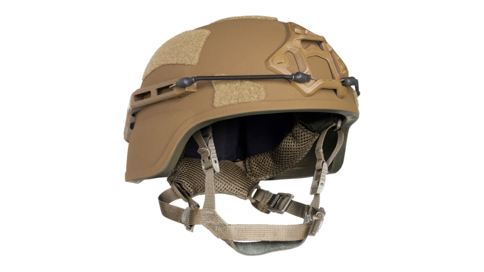 ArmorSource AS-200 Full Cut NIJ IIIA Fully Loaded Ballistic Helmet, Coyote Brown, Small, 200SRCCBSU3LR3KV2
