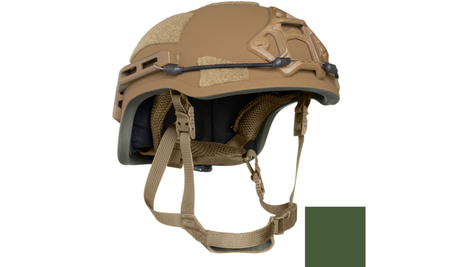 ArmorSource AS-200 High Cut NIJ IIIA Fully Loaded Tactical Helmet, Cam Green, Extra Large, 200XLHCCGSU3LR3KV2