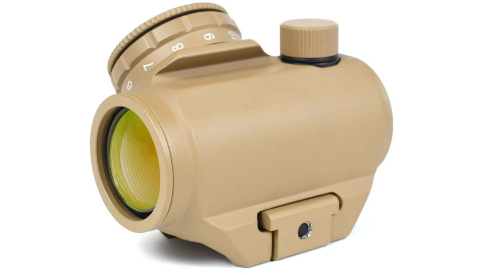 AT3 Tactical 1x23mm Micro Red Dot Reflex Sight, 2 MOA Red Dot, No Riser, Flat Dark Earth, No Riser, RD-50-0-FDE