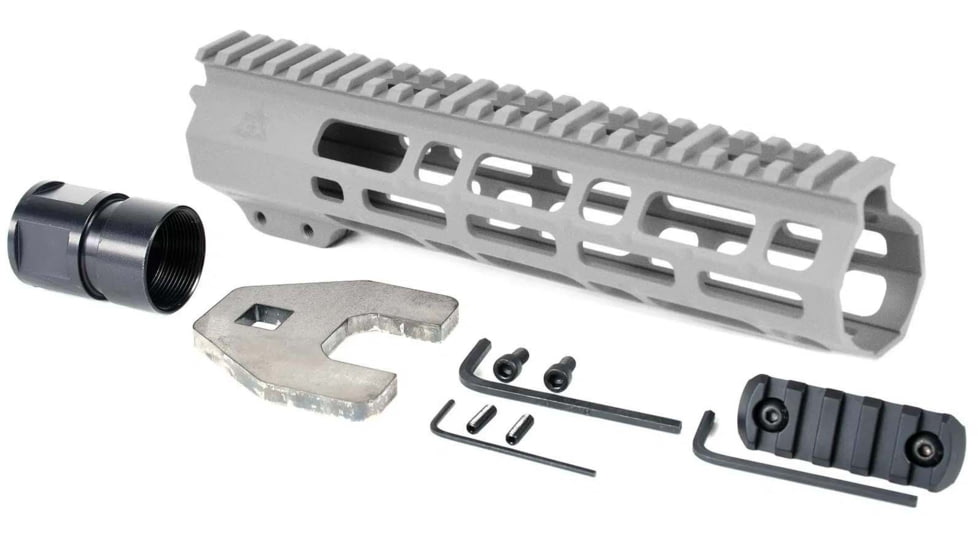 AT3 Tactical SPEAR M-LOK AR-15 Free Float Handguard, 9in Length, Titanium, AT3-MLOK-9-TI
