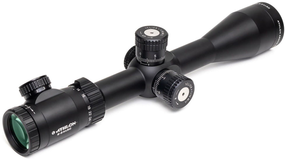 Athlon Optics Argos BTR Gen II Rifle Scope, 6-24x50mm, 30mm Tube, FFP, APMR FFP IR MIL Reticle, 6061-T6, Matte, Black, 214063