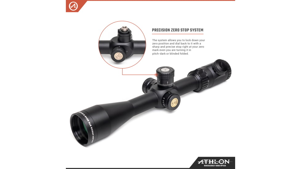 Athlon Optics Argos BTR Gen II 6-24X50mm APMR Rifle Scope, 30mm, First Focal Plane, IR Mil Reticle, Black, 214063