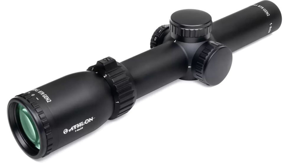 Athlon Optics Midas BTR Gen II HD 1-6x24mm ATSR4 Rifle Scope, 30mm, Second Focal Plane, IR Reticle, Black, 213013
