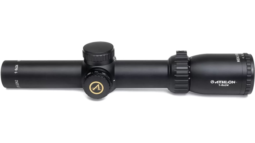 Athlon Optics Midas BTR Gen II HD 1-6x24mm ATSR4 Rifle Scope, 30mm, Second Focal Plane, IR Reticle, Black, 213013