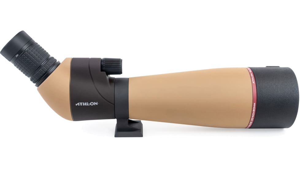 Athlon Optics Talos Spotting Scope, 20-60x80mm, 45-Degree Angled Body, Tan, 315001