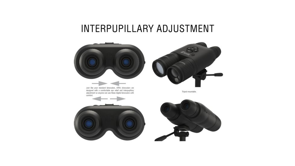 ATN BinoX 4K 4-16x40mm Smart Day/Night Rangefinder Binocular, Matte, Black, DGBNBN4KLRF