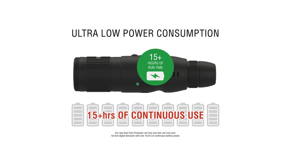 ATN BinoX 4K 4-16x40mm Smart Day/Night Rangefinder Binocular, Matte, Black, DGBNBN4KLRF