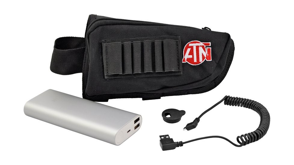ATN Extended Life Battery Pack 20,000 mAh w/microUSB cable, cap and butt stock case, Black ACMUBAT160