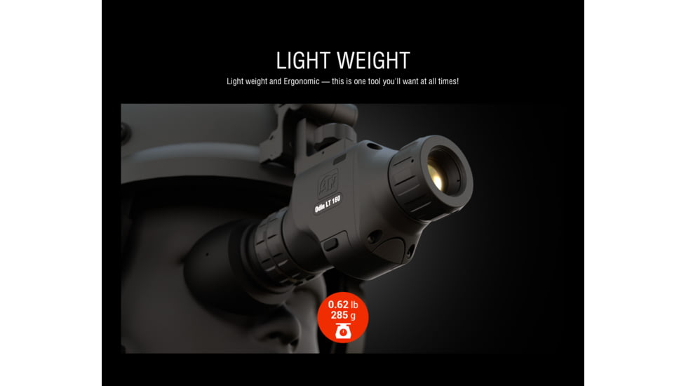ATN ODIN LT 320 2-4X Compact Thermal Monocular, Black, TIMNODN319X
