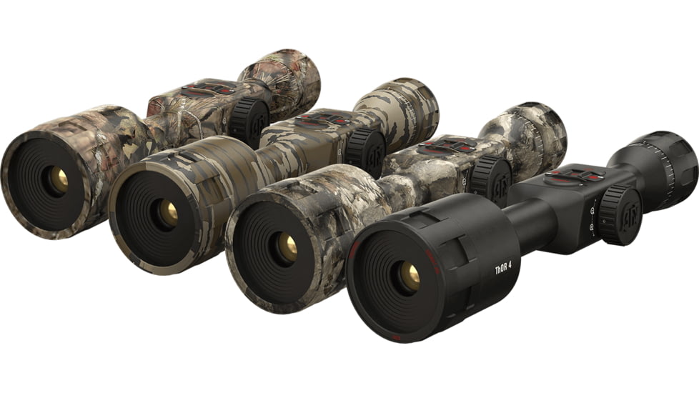 ATN ThOR 4 1-10x19mm Thermal Smart HD Rifle Scope, Black, Mossy Oak Bottomland, Mossy Oak Break-Up Country, Mossy Oak Elements Terra