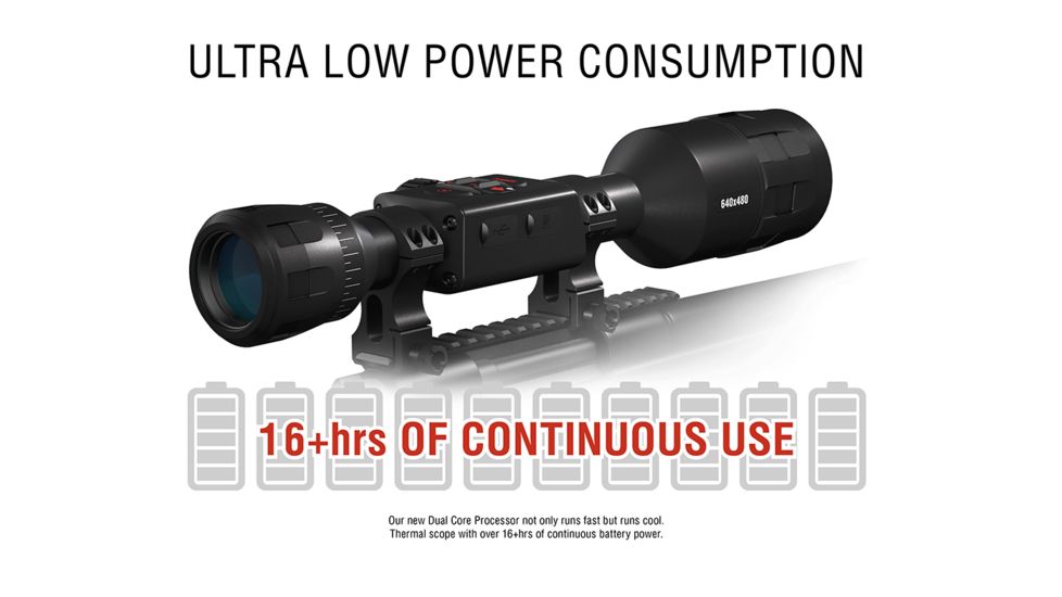 ATN ThOR 4 Thermal Smart HD Rifle Scope, 2-8x25mm, Black, TIWST4382A