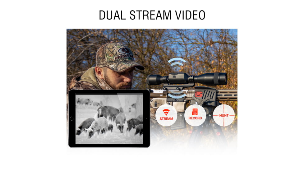 ATN Thor 5 LRF 2-16x 640x480 12 Micron Smart HD Thermal Rifle Scope, 30mm Tube w/ Gen 5 Sensor, Multiple Patterns &amp; Color Options Reticle, Black, TIWST5625LRF