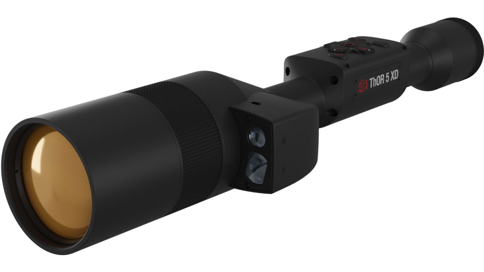 ATN Thor 5 XD LRF 4-40x 1280x1024 12 Micron Smart HD Thermal Rifle Scope, 30mm Tube w/ Xtreme Definition 1.3 Megapixel Sensor, Multiple Patterns &amp; Color Options Reticle, Black, TIWST51210LRF